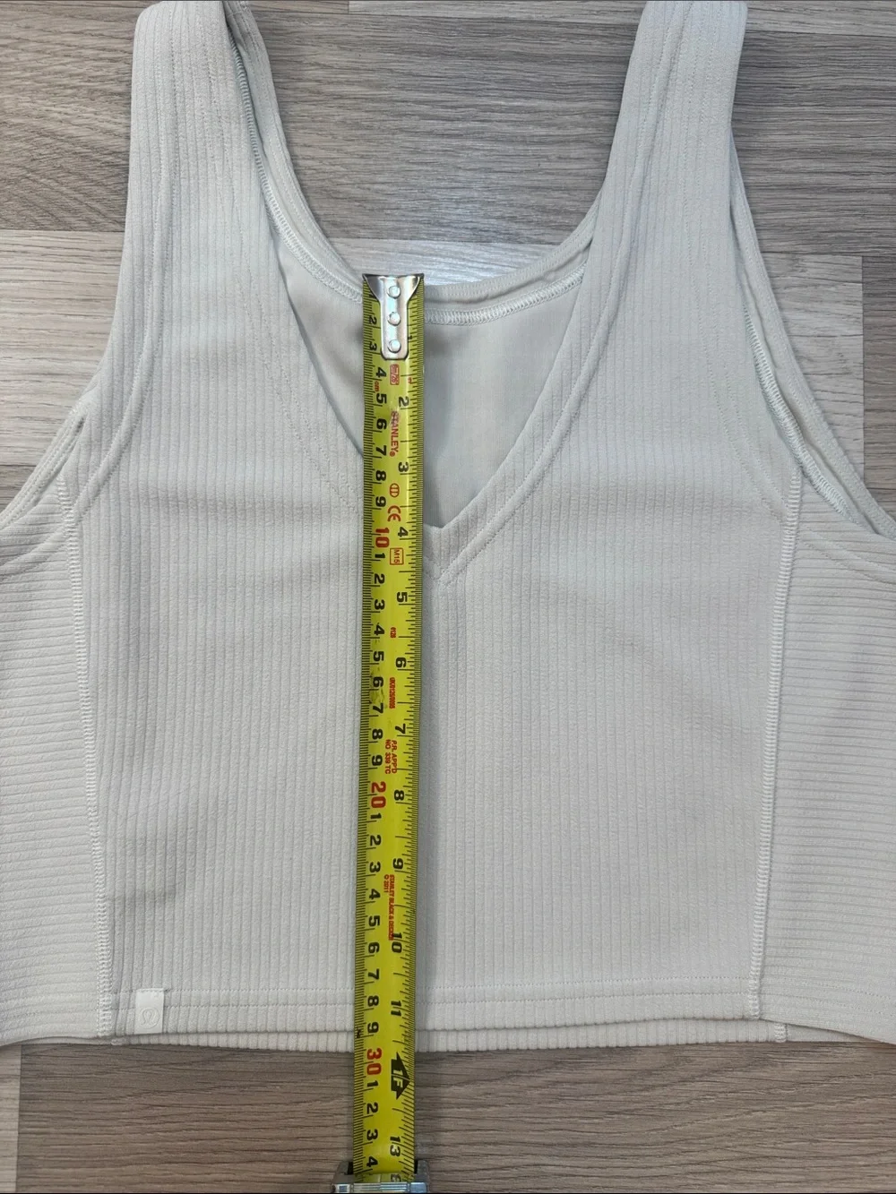lululemon athletica Ribbed Scoop Crop Tank - Cream